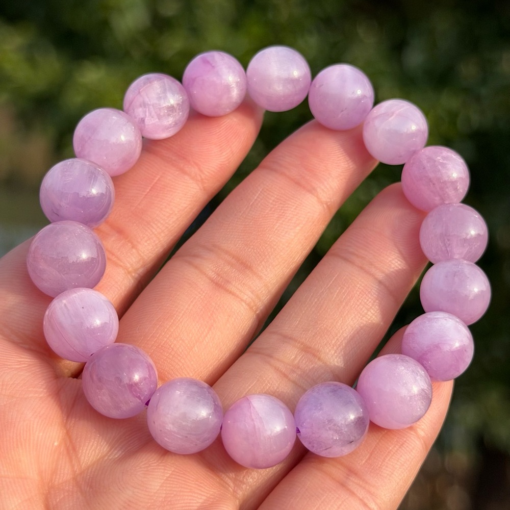 11mm stretchable flashy purple kunzite bracelet 1077‎